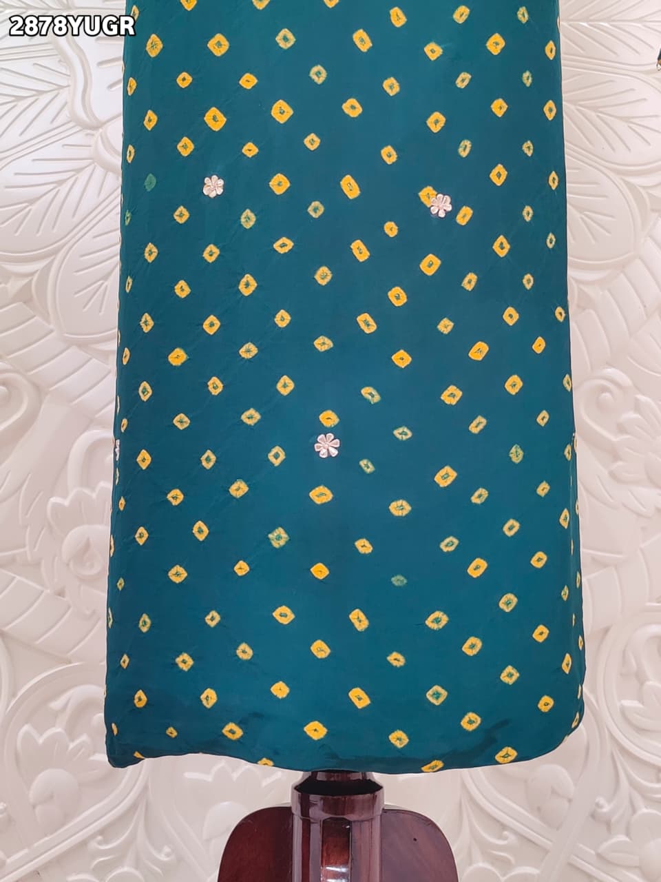 KcPc New Royal Bandhani Crepe Silk Suit with Gota Patti Detailing RSAF
